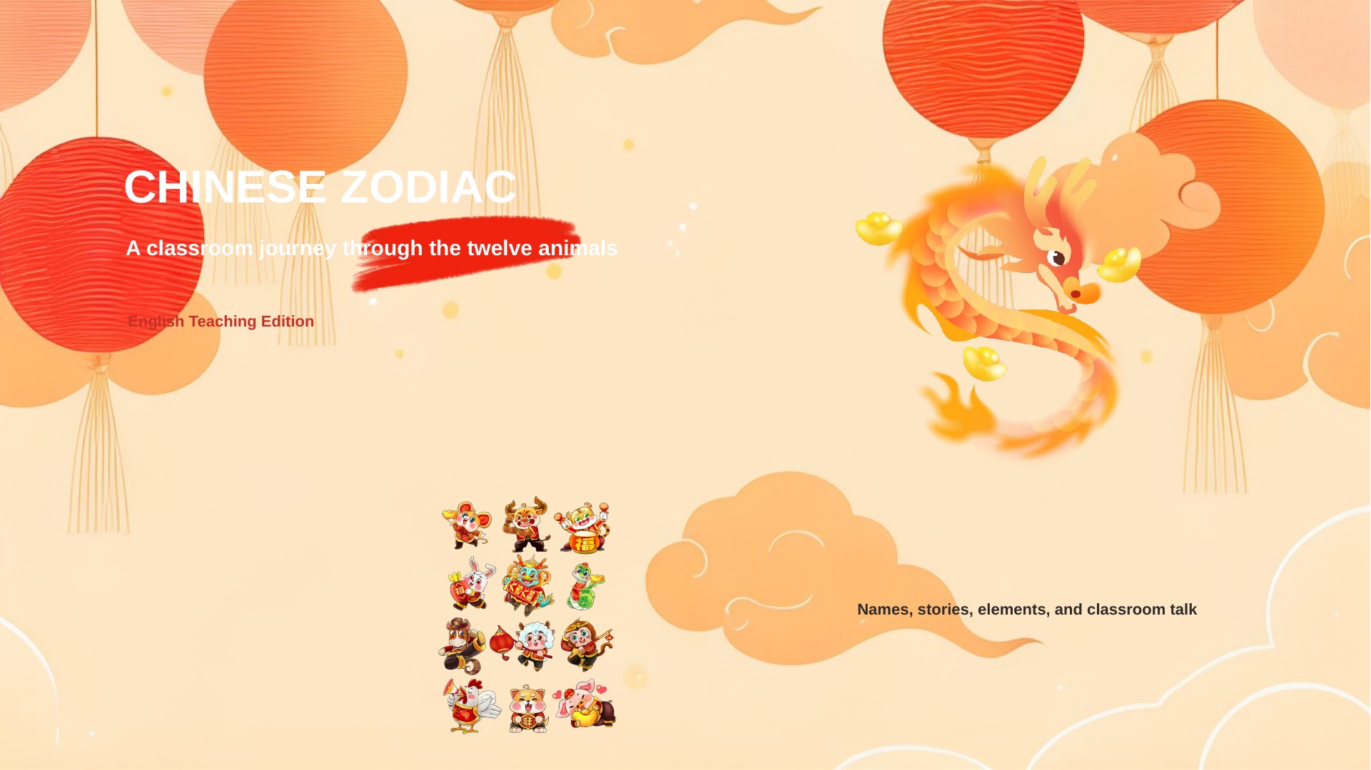 Chinese Zodiac PPT cover