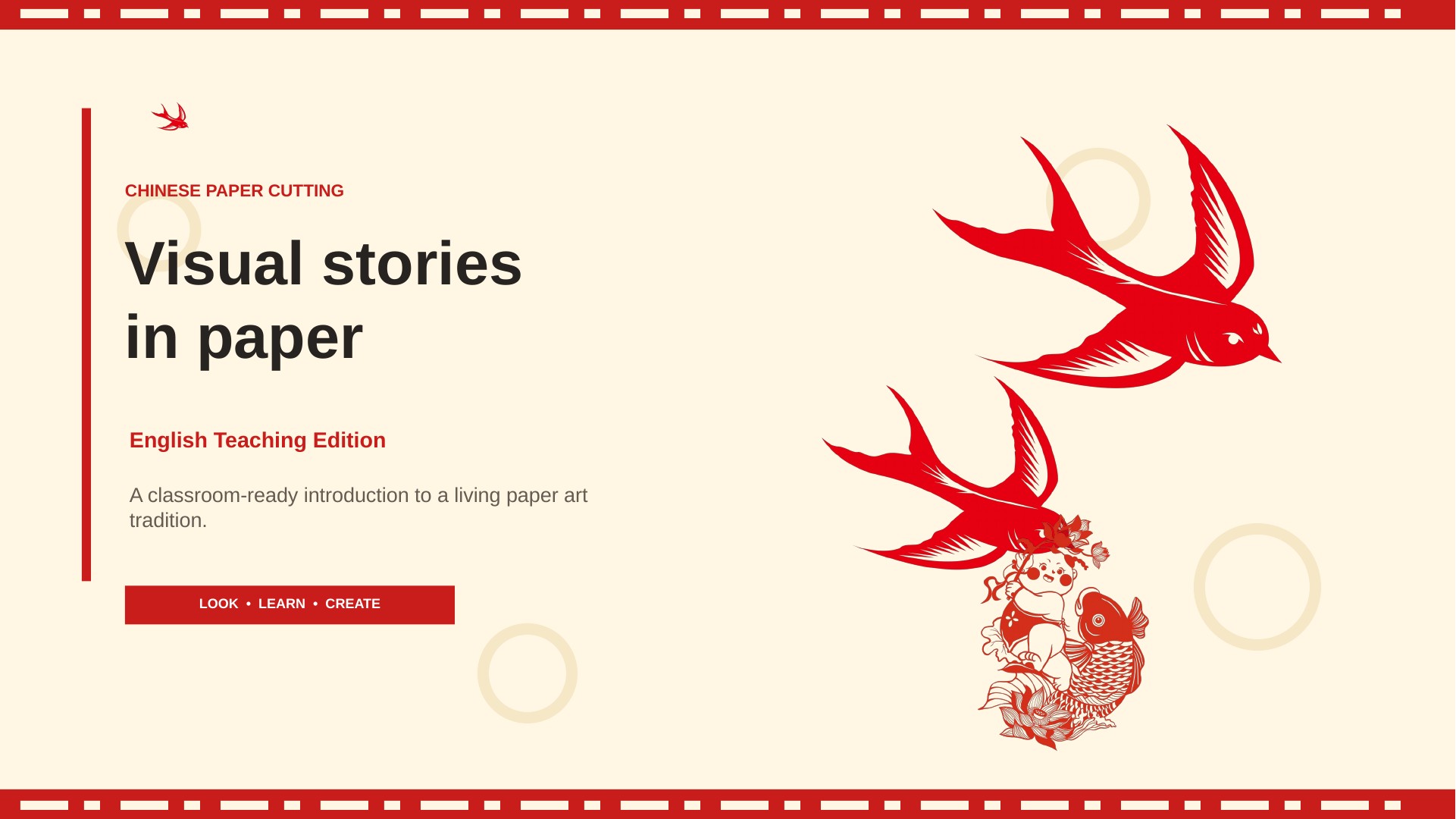 Chinese Paper Cutting PPT cover